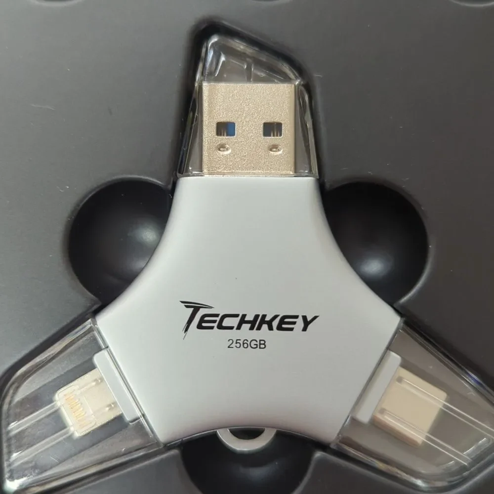 Techkey 3.0 256GB 3-in-1 Flash Drive